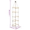 vidaXL Escada de corda infantil 200 cm madeira