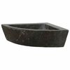 vidaXL Lavabo Cinzeto (38-45) x (38-45) x 12 cm Pedra de Rio
