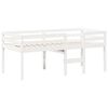 vidaXL Cama alta com telhado 80x200 cm pinho maciço branco