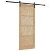 vidaXL Porta Deslizante Natural 86 x 211 cm Madeira de Pinho Maci&ccedil;a