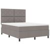 vidaXL Cama Box com colch&atilde;o Cinzento-acastanhado 160 x 200 cm tecido