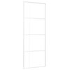 vidaXL Porta deslizante em vidro ESG fosco e alum&iacute;nio 76x205 cm branco