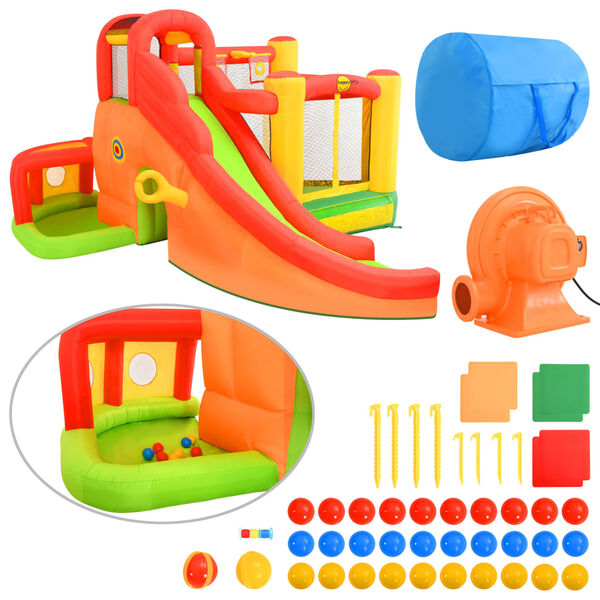 Happy Hop Insufl&aacute;vel com escorrega 450x380x230 cm PVC