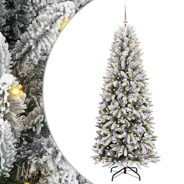 vidaXL &Aacute;rvore de Natal Artificial com 300 LEDs Branco 240 cm