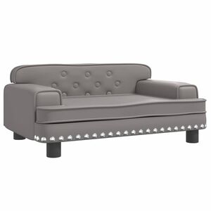 vidaXL Cama para c&atilde;es 70x45x30 cm couro artificial cinzento