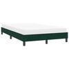 vidaXL Estrutura de cama sem colch&atilde;o 120x220 cm veludo verde-escuro