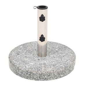 vidaXL Base para guarda-sol em granito redonda 20 kg