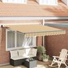 vidaXL Toldo Riscas Manual Multicolor 3 x 2,5 m Poli&eacute;ster e metal