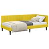 vidaXL Estrutura de Cama de Canto Amarelo 90 cm x 200 cm Veludo