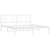 vidaXL Estrutura de cama com cabeceira 193x203 cm metal branco