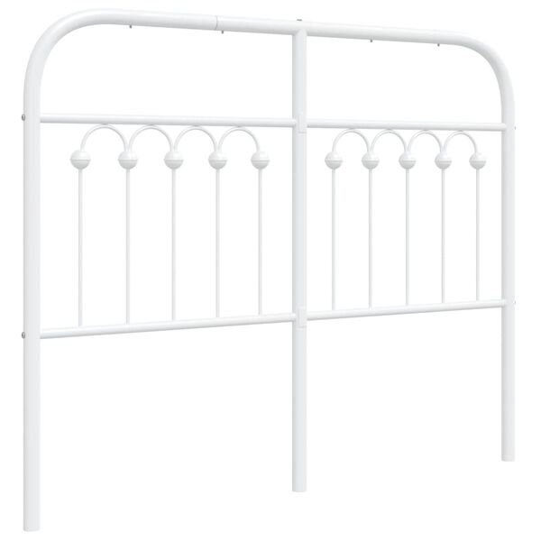 vidaXL Cabeceira de substitui&ccedil;&atilde;o 120 cm metal branco