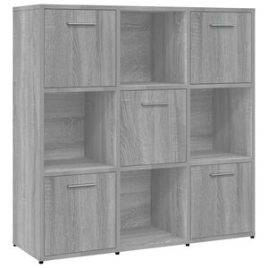 vidaXL Estante 90x30x90 cm derivados de madeira cinzento sonoma