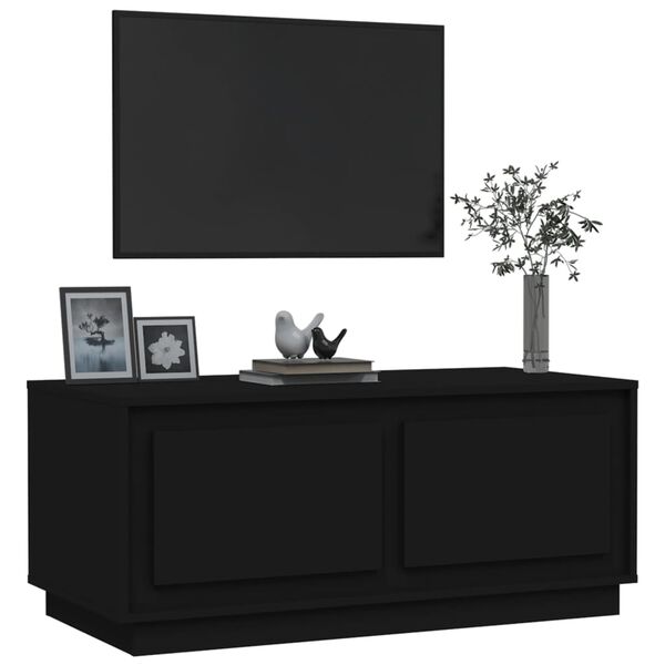 vidaXL Mesa de centro 102x50x44 cm derivados de madeira preto
