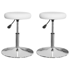 vidaXL Cadeiras de jantar 2 pcs couro artificial branco
