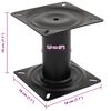 vidaXL Pedestal para assento de barco 18 cm a&ccedil;o preto