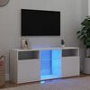 vidaXL M&oacute;vel de TV com luzes LED 120x30x50 cm branco