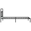 vidaXL Estrutura de cama com cabeceira 107x203 cm metal preto