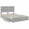 vidaXL Cama com Armazenamento com cabeceira Cinza Sonoma 140 x 200 cm