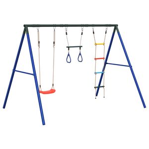 vidaXL Conjunto de baloi&ccedil;o para exterior com baloi&ccedil;o trap&eacute;zio e escada