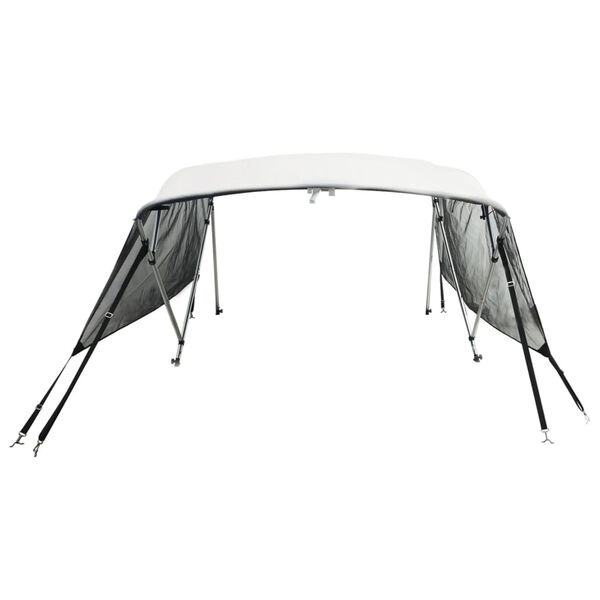 vidaXL Toldo 4 arcos Bimini paredes malha laterais 243x(200-213)x137cm