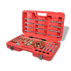 vidaXL Conjunto de extrator do cubo de roda 30 pcs