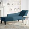vidaXL Chaise-longue com apoio de bra&ccedil;o direito veludo azul