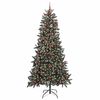 vidaXL &Aacute;rvore de Natal Artificial Verde 240 cm PVC, Pl&aacute;stico e A&ccedil;o