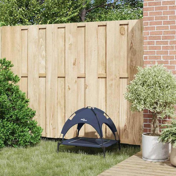 vidaXL Cama para Cachorro Azul-marinho s Aço