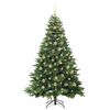 vidaXL &Aacute;rvore de Natal Artificial com 300 LEDs Verde 210 cm PE e PVC