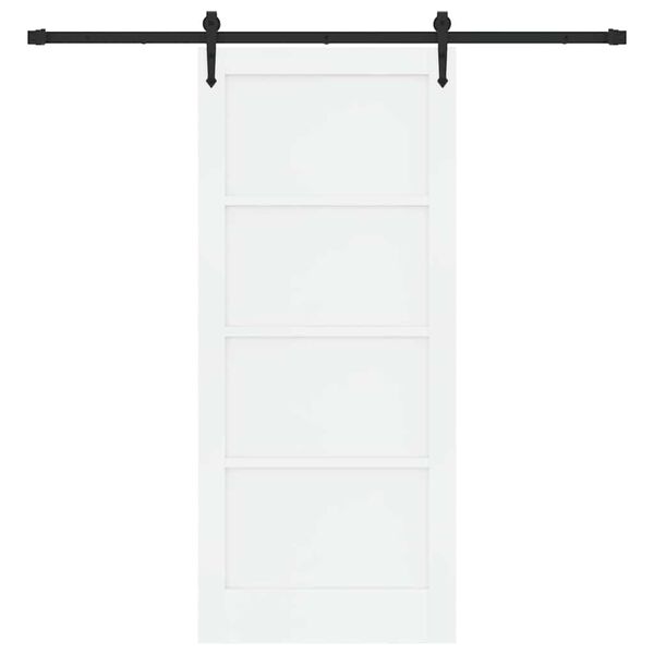 vidaXL Porta Deslizante ORKDAL Branco e Preto 86 x 198,5 cm
