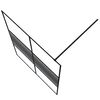 vidaXL Divis&oacute;ria de chuveiro 140x195 cm vidro transparente ESG preto