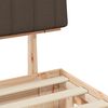vidaXL Estrutura de Cama com Cabeceira Estofada Cinzento-acastanhado