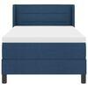 vidaXL Cama Box com colch&atilde;o com cabeceira Azul 190 x 90 cm Poli&eacute;ster