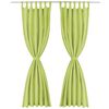 vidaXL Cortinas de cetim com presilhas 2 pcs 140x245 cm verde
