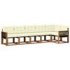 vidaXL Conjunto de Sof&aacute;s para Exterior 6 pcs Natural e Creme