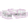 vidaXL Conjunto de Sof&aacute;s para Exterior 10 pcs Cinza Natural e Claro
