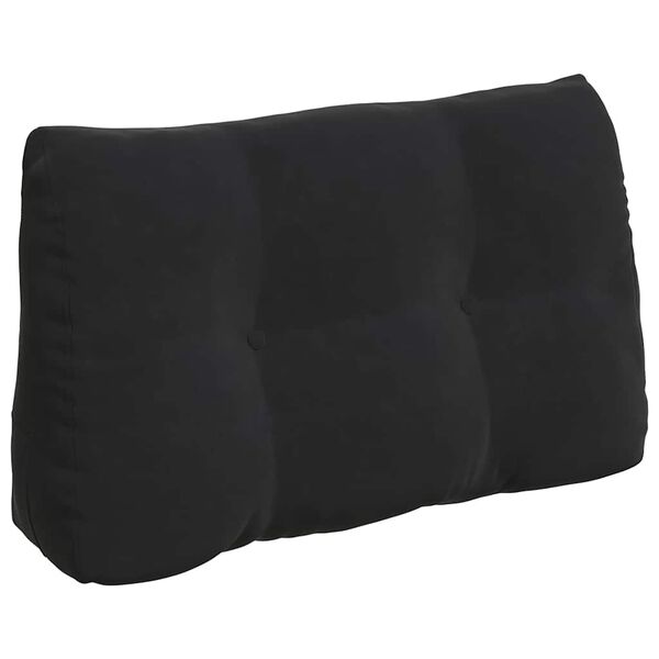 vidaXL Travesseiro para Costas Preto 80 x 24 x 50 cm Veludo