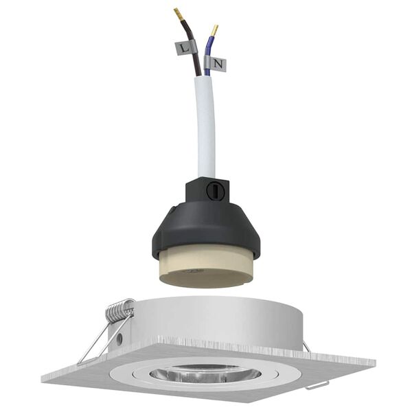 vidaXL Holofote 12 pcs Prateado 9 x 9 x 2 cm Alum&iacute;nio