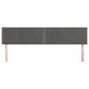 vidaXL Cabeceiras cinzento-escuro 200x5x78/88 cm veludo