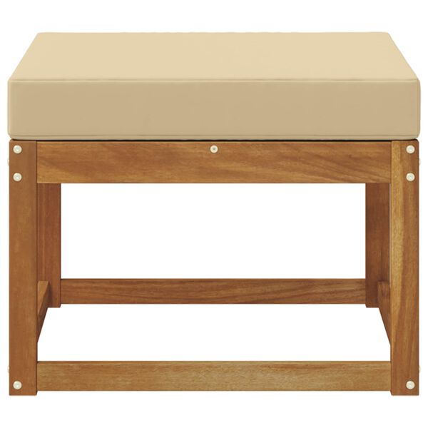 vidaXL Pufe para Exterior Madeira S&oacute;lida de Ac&aacute;cia Natural