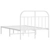 vidaXL Estrutura de cama com cabeceira 120x200 cm metal branco