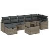 vidaXL Conjunto de Sof&aacute; de Jardim 8 unid. Cinzeto Rattan Sint&eacute;tico