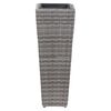 vidaXL Vaso/floreira de jardim 30x30x80 cm vime PE cinzento