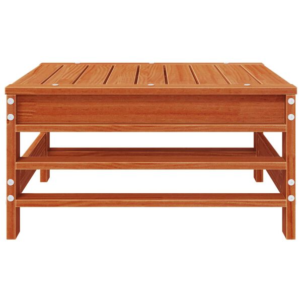 vidaXL Apoio para os p&eacute;s de jardim Madeira de pinho maci&ccedil;o