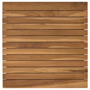 vidaXL Tampo de Mesa 50 x 50 x 3,5 cm Quadrado Madeira de Teca S&oacute;lida