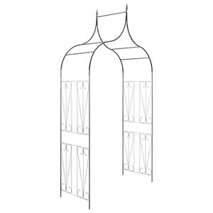 vidaXL Arco de jardim para plantas trepadeiras verde-escuro