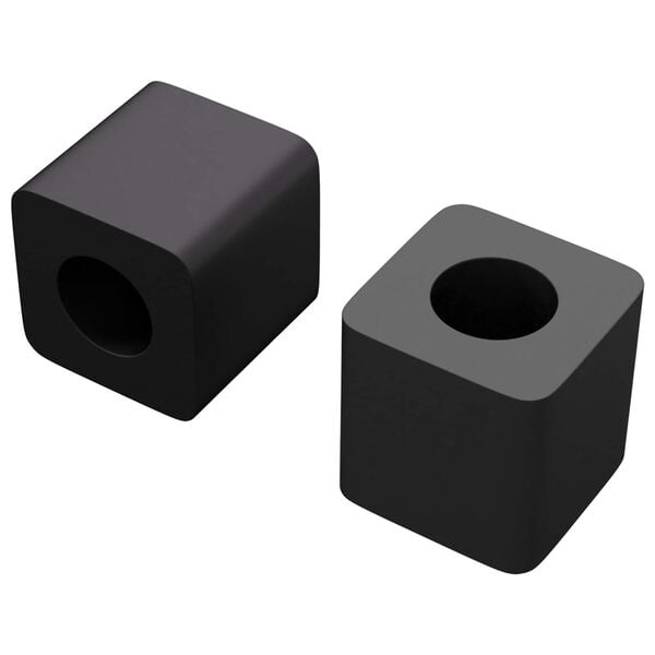 vidaXL Suporte de Gaveta 2 pcs Preto 15 x 15 x 15mm Copoli&eacute;ster PP