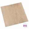 vidaXL Pranchas de Piso 55 pcs Castanho 5,11 m&sup2; PVC