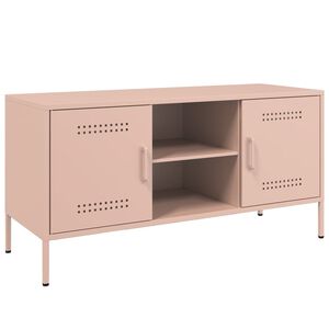 vidaXL M&oacute;vel de TV 100,5x39x50,5 cm a&ccedil;o rosa