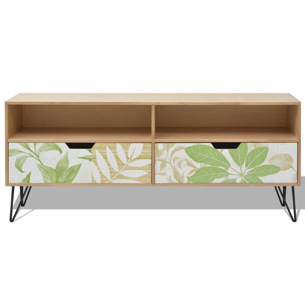 vidaXL M&oacute;vel de TV em MDF 120x30x50 cm castanho